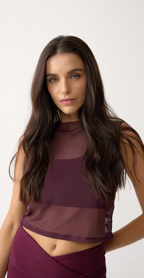 CAMISETA INDI MESH PLUM