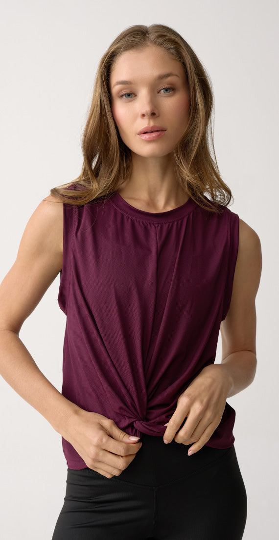 CAMISETA MIMI KNOT PLUM